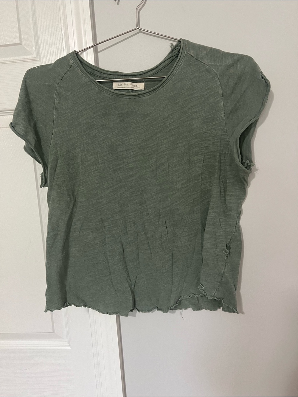 We The Free Olive Green Short Sleeve Crewneck Tee